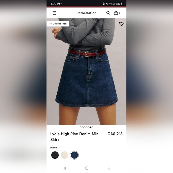 Reformation Lydia denim skirt (brand new) - Picture 4 of 5